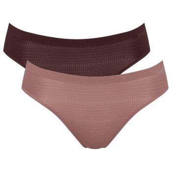 Sloggi 6P ZERO Motion Ultra High Leg Brief Braun Polyester Small Damen