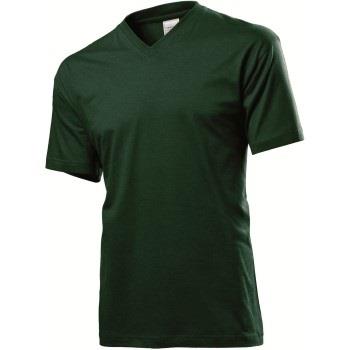 Stedman Classic V-Neck Men T-shirt Grün Baumwolle Small Herren