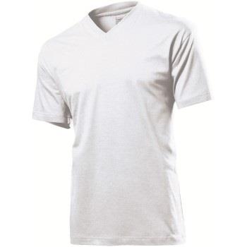 Stedman Classic V-Neck Men T-shirt Weiß Baumwolle Small Herren
