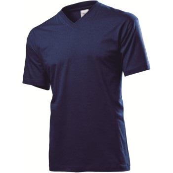 Stedman Classic V-Neck Men T-shirt Marine Baumwolle Small Herren