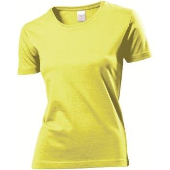 Stedman Classic Women T-shirt Gelb Baumwolle Small Damen