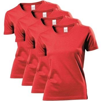 Stedman 4P Classic Women T-shirt Rot Baumwolle Small Damen