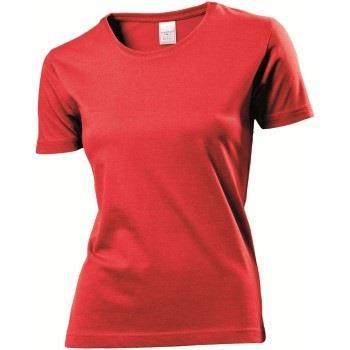 Stedman Classic Women T-shirt Rot Baumwolle Small Damen