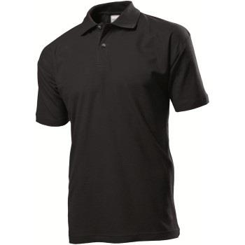 Stedman Polo Men Schwarz Baumwolle Small Herren