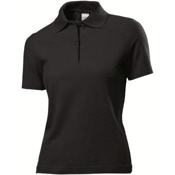 Stedman Polo Women Schwarz Baumwolle Small Damen