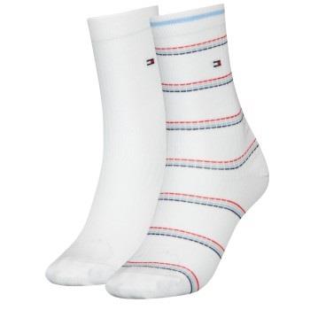 Tommy Hilfiger 2P Coastal Stripe Tencel Socks Weiß Streifen Gr 39/42