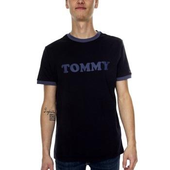 Tommy Hilfiger Sleep CN SS Tee Logo Shirt Dunkelblau Baumwolle Small H...