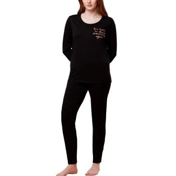 Triumph PK 03 Long Sleeve Pyjama Set Schwarz Baumwolle 38 Damen