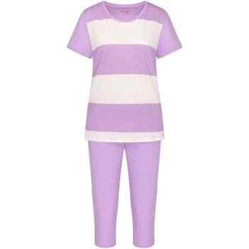 Triumph Pyjama Set X 01 Weiß/Lila Baumwolle 38 Damen