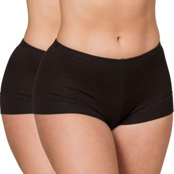 Trofe Bamboo Solids Boxer Brief 2P Schwarz Bambus Small Damen