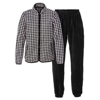 Trofe Houndstooth Set Schwarz Polyester Small Damen