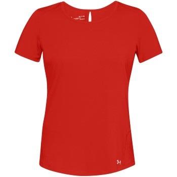 Under Armour Speed Stride Short Sleeve Rot Polyester Small Damen
