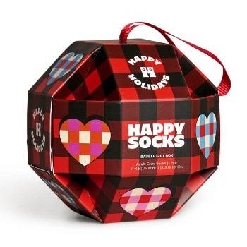 Happy Socks Bauble Sock Gift Set Rot Muster Modal Gr 41/46