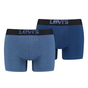 Levis 2P Men Optical Illussion Boxer Brief Marine/Blau Baumwolle Mediu...