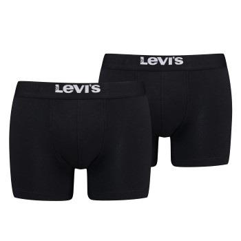 Levis 2P Men Solid Basic Boxer Brief Schwarz Baumwolle Medium Herren