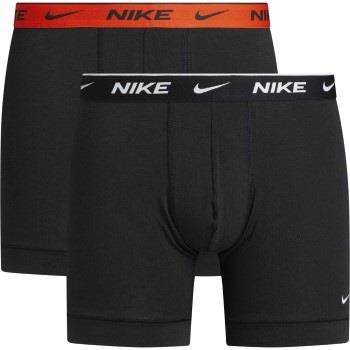 Nike 2P Cotton Stretch Boxer Brief Schwarz/Orange Baumwolle Medium Her...