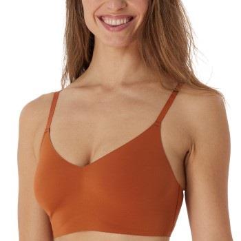 Schiesser BH Invisible Soft Bustier Padded Bralette Rostorange 38 Dame...