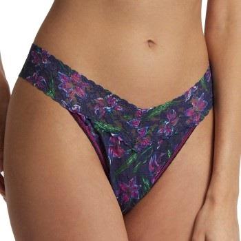 Hanky Panky 2P Printed Original Rise Thong Dunkelviol. Nylon One Size ...