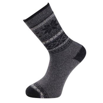 Trofe Knitted Patterned Wool Sock Grau Gr 39/42 Damen