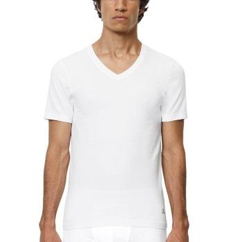 Marc O Polo Men V-Neck Shirts 2P Weiß Baumwolle Small Herren