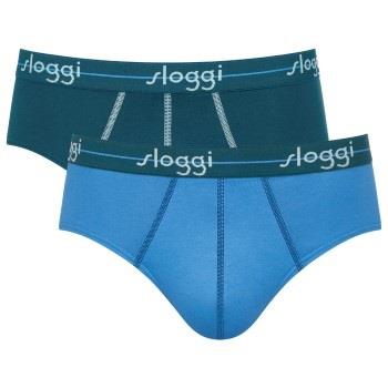 Sloggi 2P For Men Start Midi Blau/Hellblau Baumwolle Small Herren