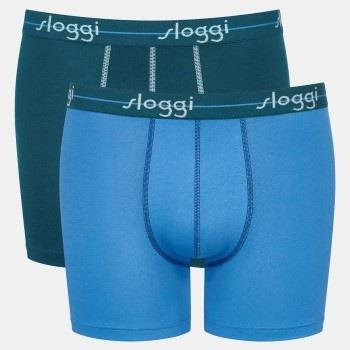 Sloggi 2P Men Start Short C2P Blau/Hellblau Baumwolle Small Herren