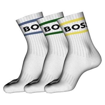 BOSS 3P Rib Stripe CC Sock Weiß Gr 39/42