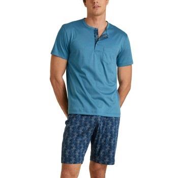 Calida Relax Choice Short Pyjamas Marine/Blau Baumwolle Medium Herren