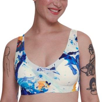 Sloggi BH ZERO Feel 2 0 Collab Bralette Blau/Weiß Small Damen