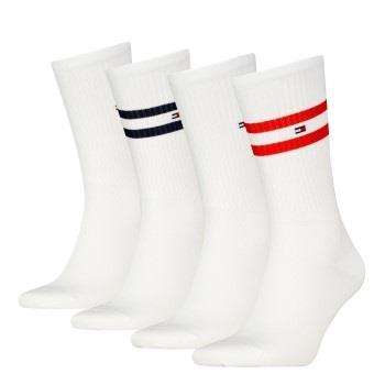 Tommy Hilfiger 4P Men Sport Stripe Sock Weiß Gr 39/42 Herren