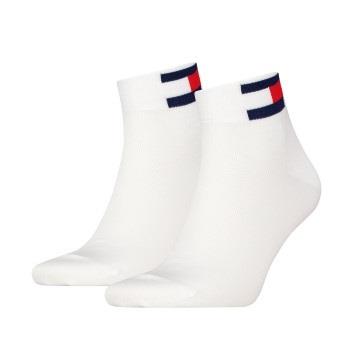 Tommy Men Uni Flag Quarter Sock 2P Weiß Gr 39/42 Herren