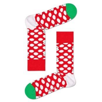 Happy Socks Big Dot Snowman Sock Rot Muster Baumwolle Gr 41/46