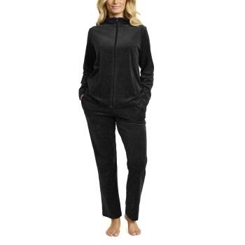 Damella Velour Plain Suit Schwarz Small Damen