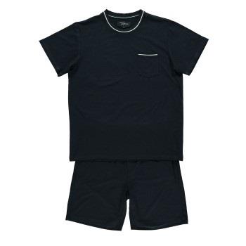 Topeco Mens Bamboo Pyjama Marine Small Herren