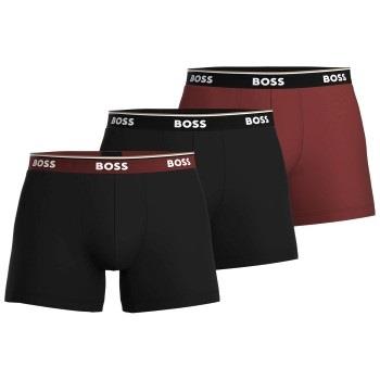 BOSS 3P Power BoxerBr Schwarz/Rot Baumwolle Small Herren