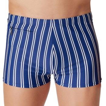 Schiesser Badehosen Aqua Classic Swim Shorts Hellblau gestreift Medium...