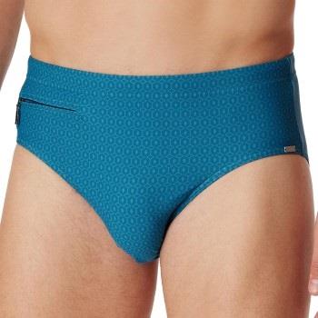 Schiesser Badehosen Aqua Classic Swim Slip Blau Medium Herren