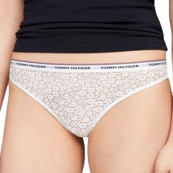 Tommy Hilfiger 3P Premium Essentials Lace Thong Mixed Polyamid Small D...