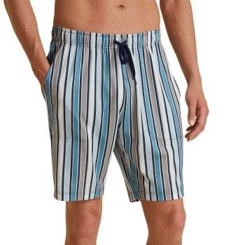 Calida Pyjama Short Blau Muster Baumwolle Small Herren