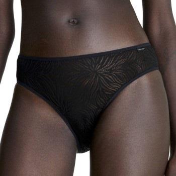 Calvin Klein Sheer Marquisette Lace Bikini Briefs Schwarz Polyamid Sma...