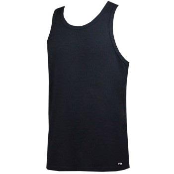 FILA Round Neck Tank Top Schwarz Baumwolle Medium Herren