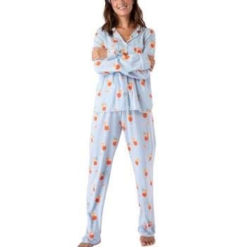 PJ Salvage Playful Prints Long Pyjamas Blau Muster Small Damen