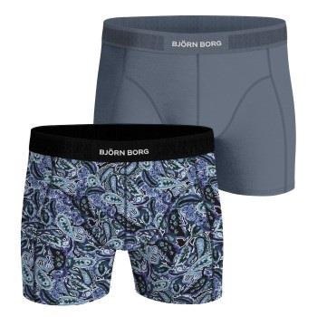 Björn Borg 2P Premium Cotton Stretch Boxer 2354 Blau Muster Baumwolle ...