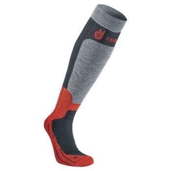 Seger Byggmark Mid Compression Sock Rot/Grau Gr 46/48