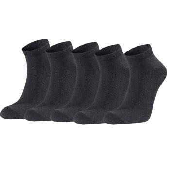 Seger 5P Low Cotton Socks Schwarz Gr 39/42