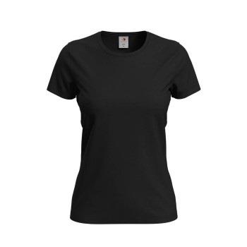 Stedman Comfort-T Crew Neck T-shirt Schwarz Baumwolle Small Damen