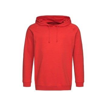 Stedman Hooded Sweatshirt Unisex Rot Baumwolle Small