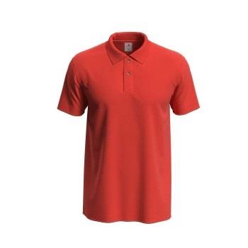 Stedman Polo Men Orange/Rot Baumwolle Small Herren