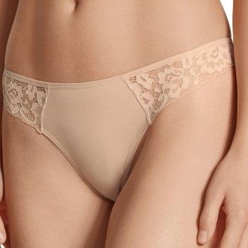 Calida Natural Comfort Lace Thong Beige Baumwolle Small Damen