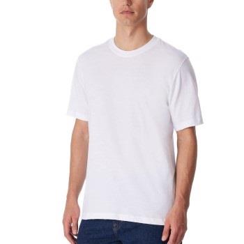 Schiesser 2P Essentials American T-shirts Round Neck Weiß Baumwolle Sm...